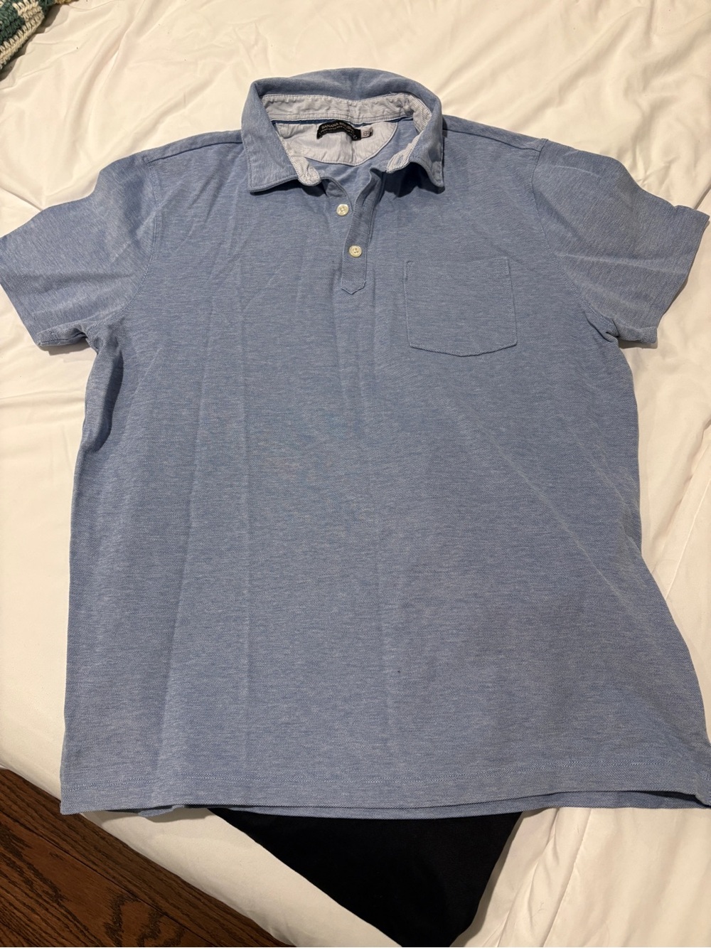 Banana Republic Men’s Light Blue Polo Shirt with Chest Pocket